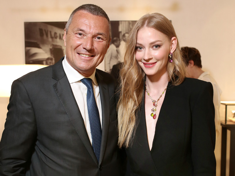 Jean-Christophe Babin y Svetlana Khodchenkova, embajadora rusa de Bulgari.