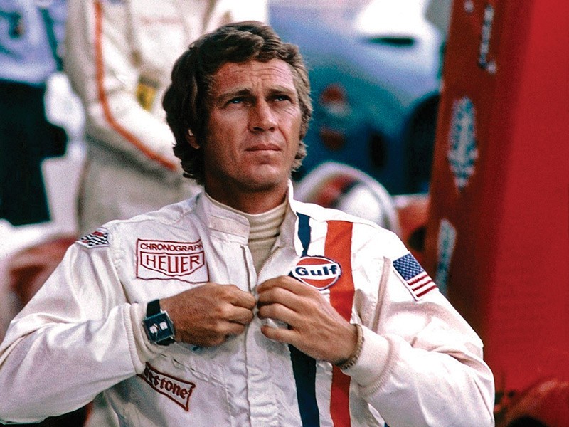Steve McQueen en un momento cumbre de la cinta Le Mans.