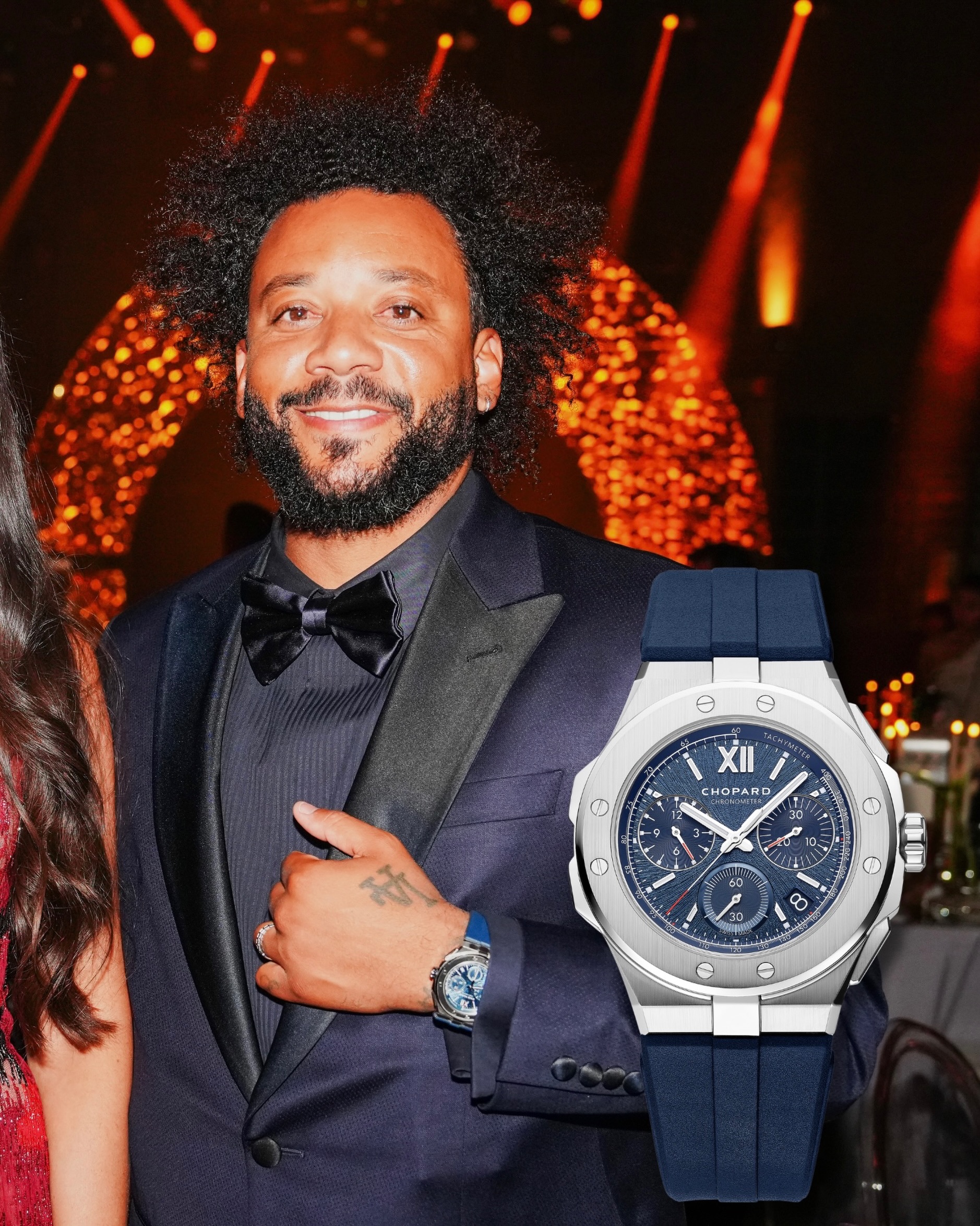 #WatchSpotting | @marcelotwelve apareció en la Football Legends Gala Dinner con un @chopard Alpine Eagle XL Chrono en Lucent Steel.

#TiempoDeRelojes #Marcelo #Chopard