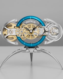 @maisonalcee y @mbandf presentan Nostromo, un reloj de mesa en formato kit con estética alienígena, 222 componentes y una reserva de marcha de 14 días. Está pensado para que un aficionado sin experiencia pueda armarlo en 10 horas.
Diseñado por Maximilian Maertens y limitado a solo 50 piezas, el proyecto celebra los 15 años de M.A.D.Gallery.
#TiempoDeRelojes #MBandF #MaisonAlcee #MADGallery