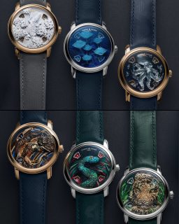 @vacheronconstantin presenta Métiers d’Art Tribute to the Animal Kingdom, seis relojes conceptuales que llevan técnicas poco habituales en la relojería a una escala sorprendente.
Arte plumario, escultura en vidrio y papel, bordado de oro, marquetería de madera y micropapiroflexia dan vida a diferentes animales sobre las carátulas.
Entre los detalles más sorprendentes: una serpiente creada con más de 200 diminutos fragmentos de plumas, un pulpo esculpido en vidrio y un tigre bordado con hilos de oro.
#TiempoDeRelojes #VacheronConstantin #MetiersDArt