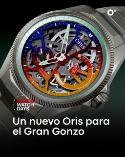 #GenevaWatchDays | @oris continúa su colaboración con @themuppets de Disney y esta vez cede el escenario a The Great Gonzo con el nuevo ProPilot X Gonzo Edition, una interpretación tan excéntrica como su protagonista.
El gran truco ocurre dentro del movimiento. Cuando se da cuerda al reloj, pequeños grabados láser distribuidos sobre el muelle real de 1.8 metros se alinean hasta formar el rostro de Gonzo. Conforme se agota la reserva de marcha, la imagen vuelve a dispersarse. El calibre 115, de cuerda manual, ofrece 10 días de autonomía, acompañados por un indicador no lineal cuya aguja adopta la forma de uno de los chiles de las icónicas camisas del personaje. La carátula esqueletada muestra un degradado de azul, rojo y amarillo, y un anillo tratado con láser que cambia de color según la luz. La caja de titanio mide 44 mm.
#Oris #Gonzo #TheMuppets #TiempoDeRelojes