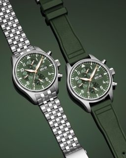 El Nuevo Pilot’s Watch Chronograph de @iwcwatches combina una caja de acero de 43 mm con carátula verde olivo, detalles en blanco, agujas doradas con Super-LumiNova y el calibre de manufactura IWC 69385, con 46 horas de reserva de marcha. Además, se entrega con brazalete de acero de cinco eslabones y correa de caucho verde, ambos con sistema EasX-CHANGE.
#IWCSpotted: Pablo Larrazábal, embajador de la firma, lo llevó durante el Alfred Dunhill Links Championship, donde IWC participó por sexto año consecutivo como Official Timing Partner.
#TiempoDeRelojes #IWCSchaffhausen #PilotWatch