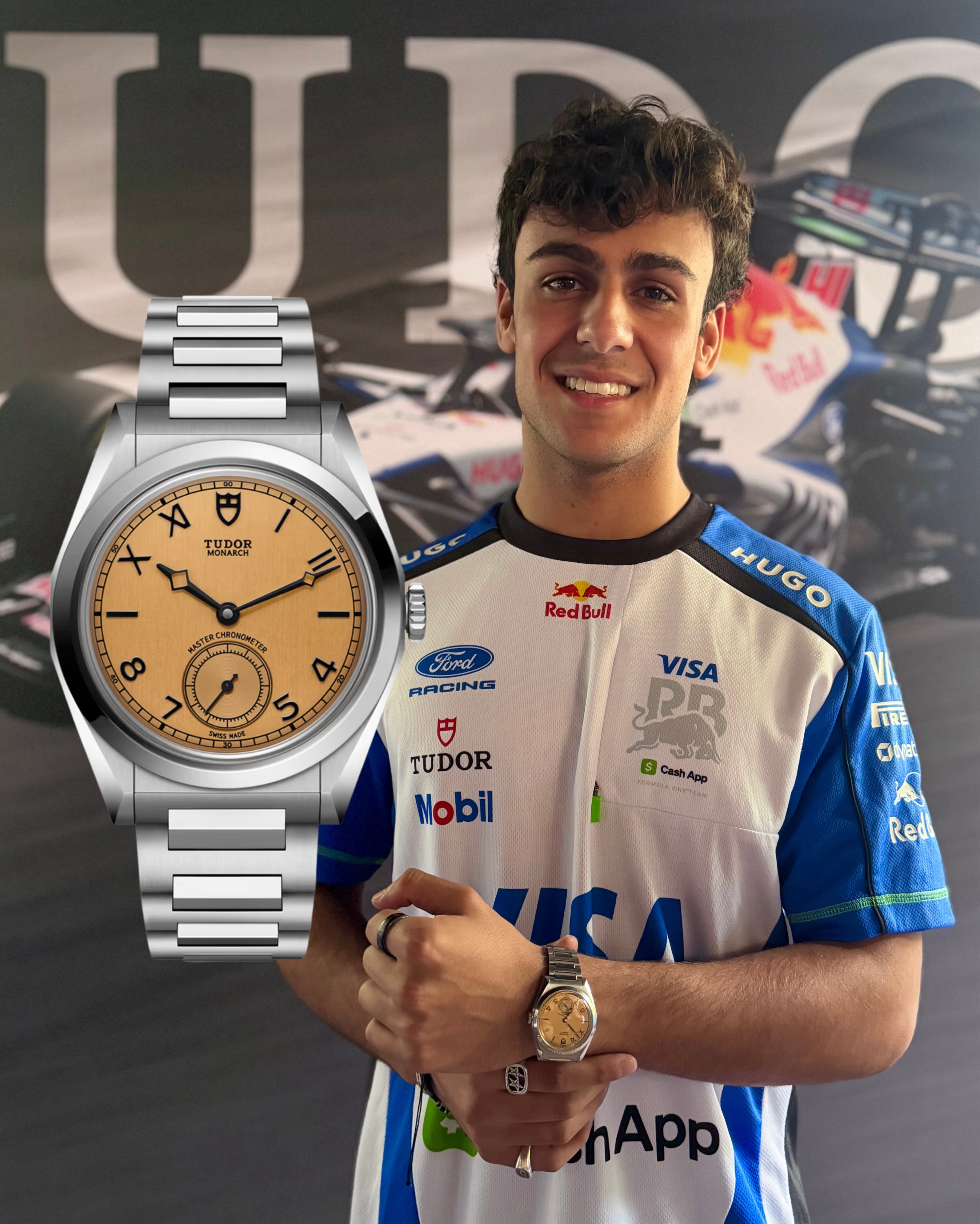 #WatchSpotting | @arvid.lindblad ya está en la Ciudad de México para la @f1. Lo vimos hoy con un Monarch de @tudorwatch que, nos cuenta, le encantó en cuanto lo vio en @watchesandwonders.