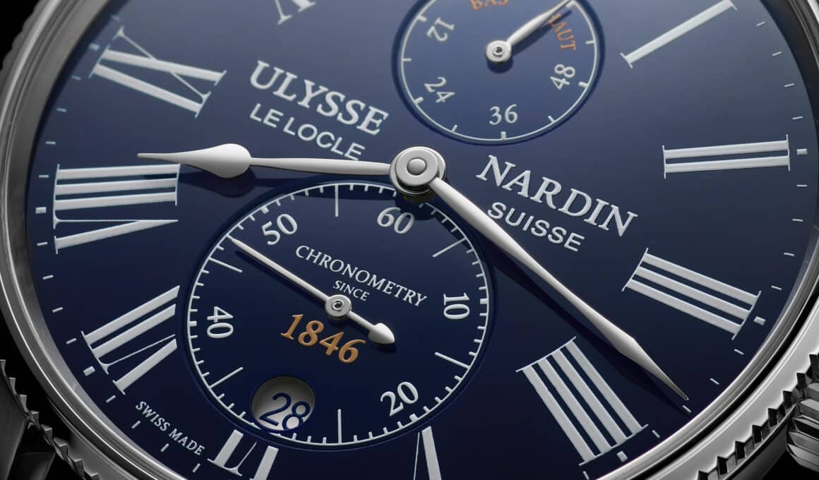 La carátula artesanal del Marine Torpilleur realizada por Donzé Cadrans