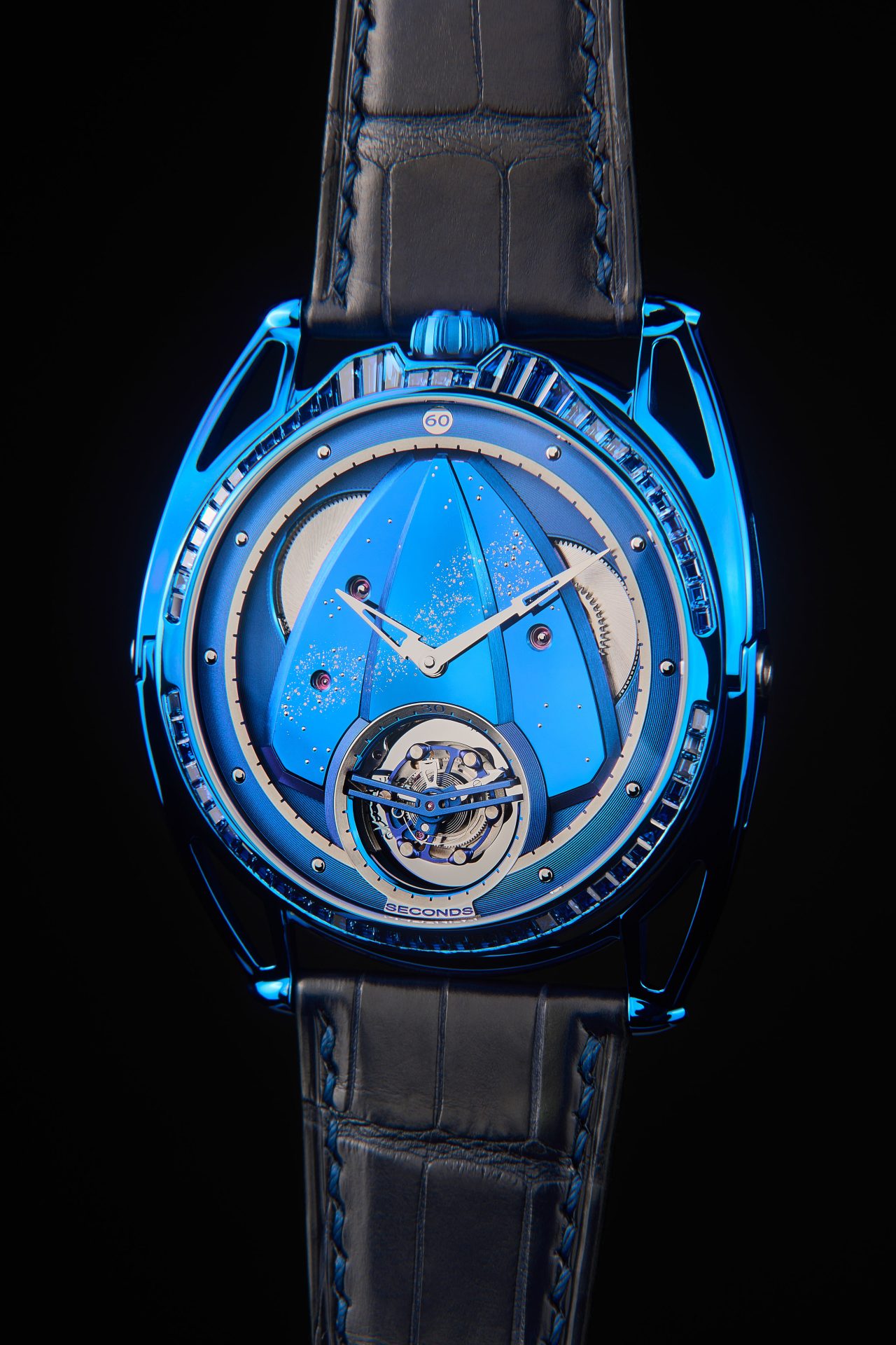 Reloj de titanio azul