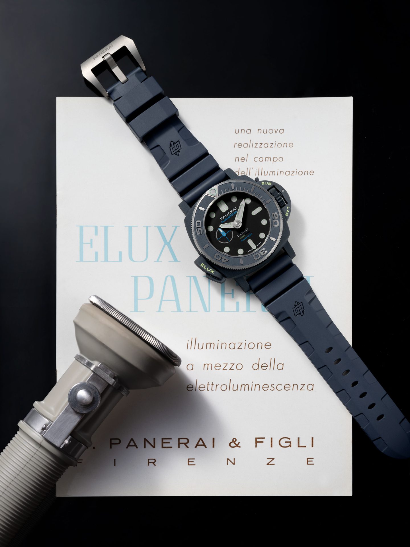 Reloj de Panerai con linterna Elux