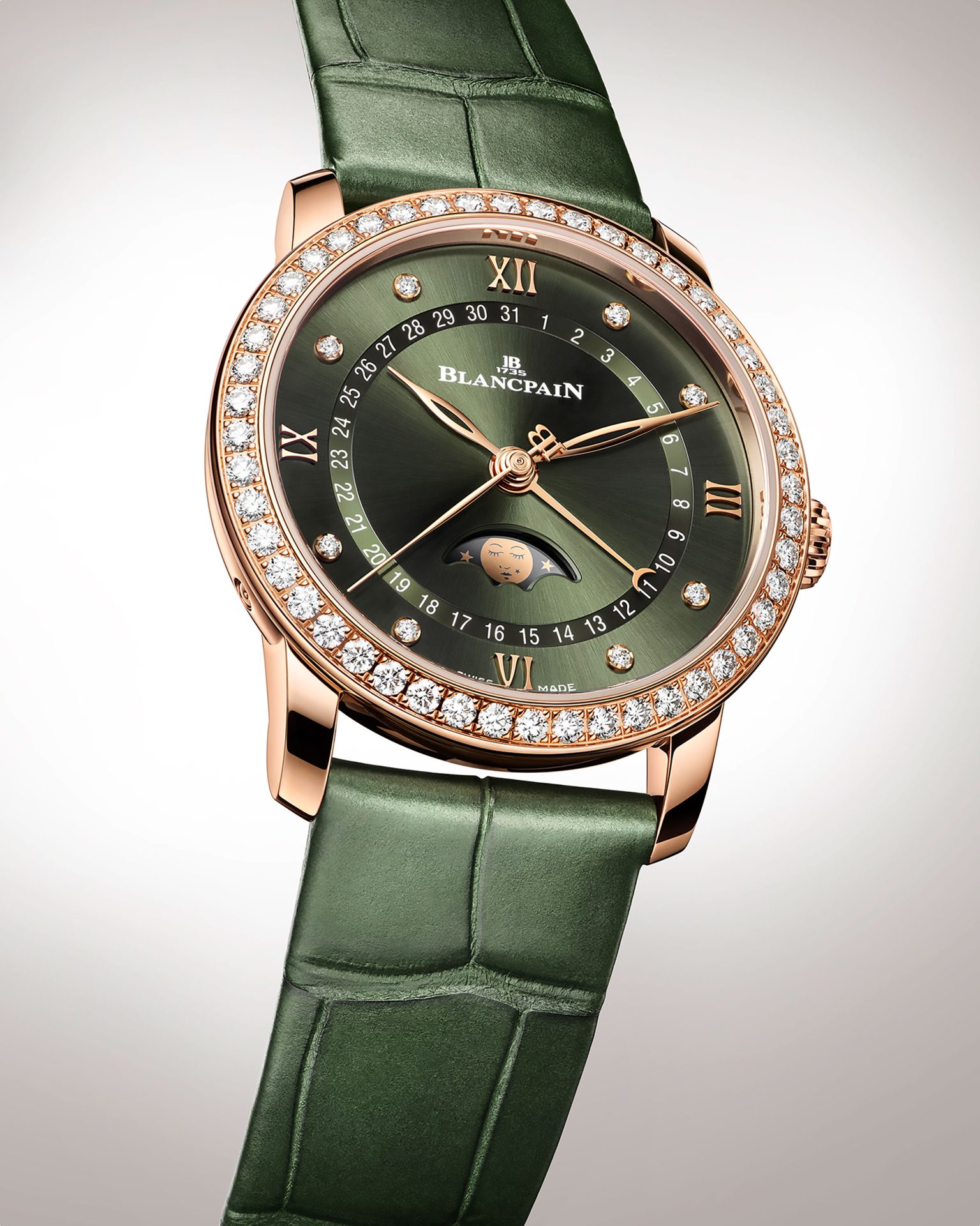 Blancapain Villeret Quantième Phases de Lune verde