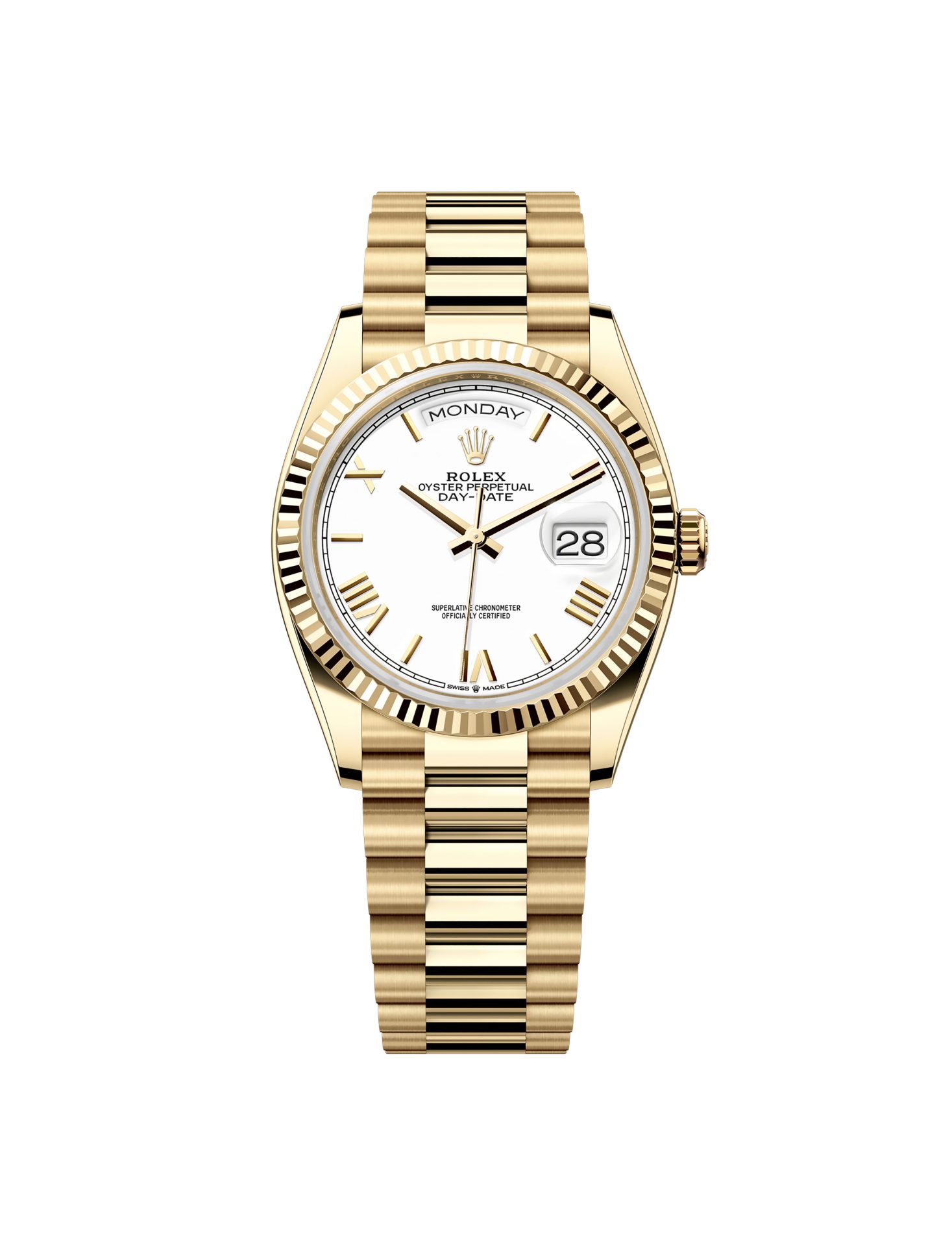 Rolex Day-Date de 36 mm en oro amarillo. 