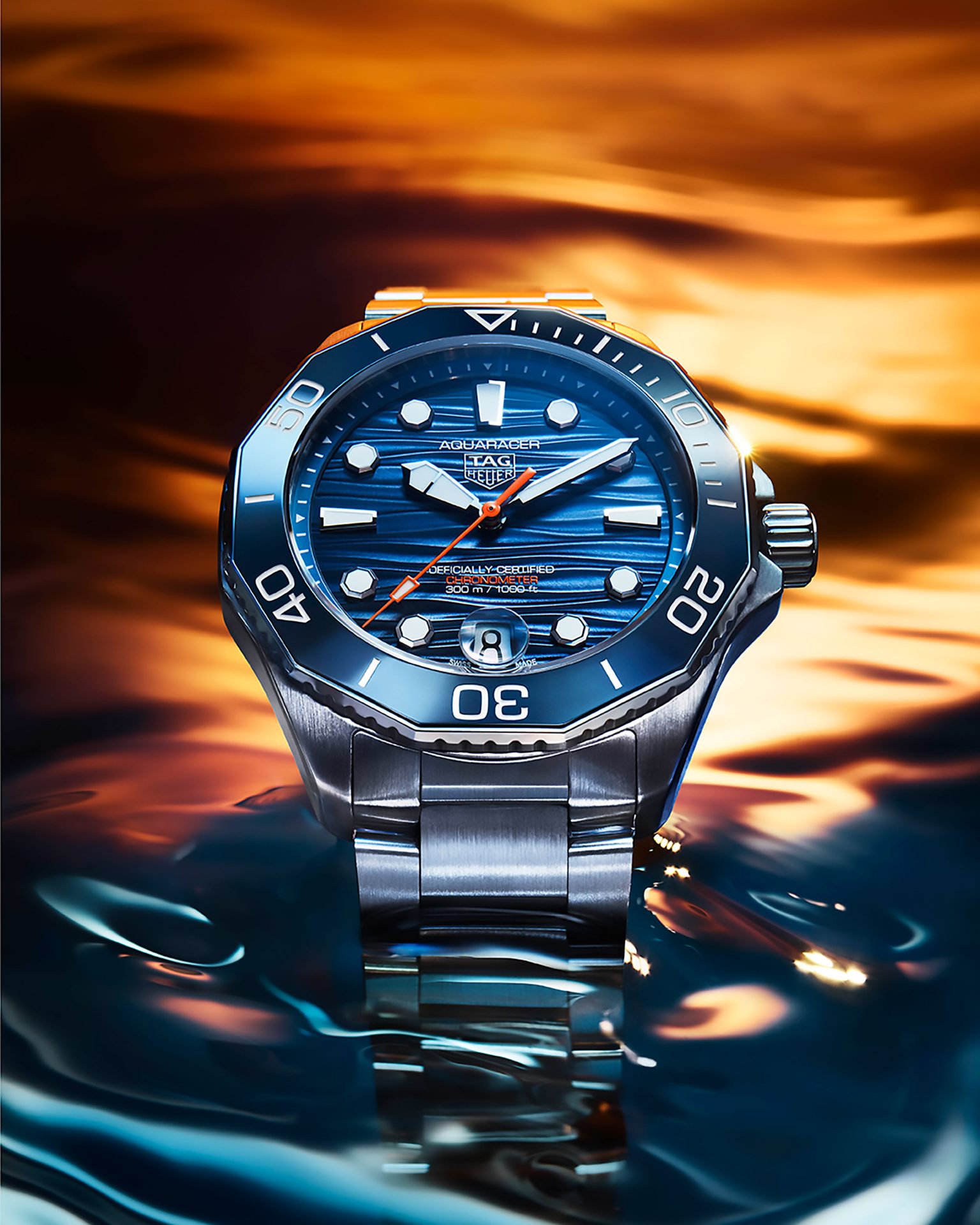 TAG Heuer Aquaracer Professional 300 Date Azul acero