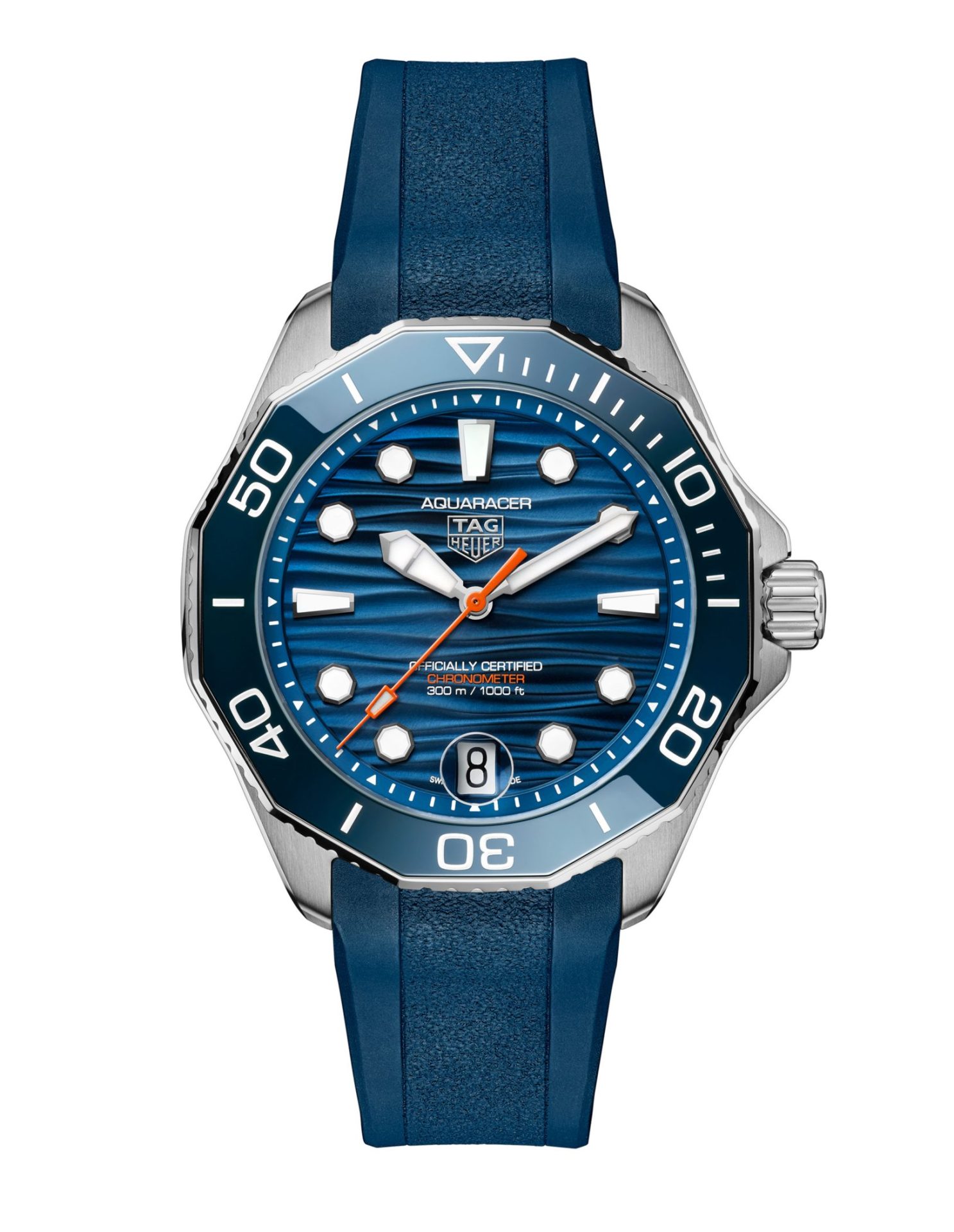 TAG Heuer Aquaracer Professional 300 Date Azul caucho