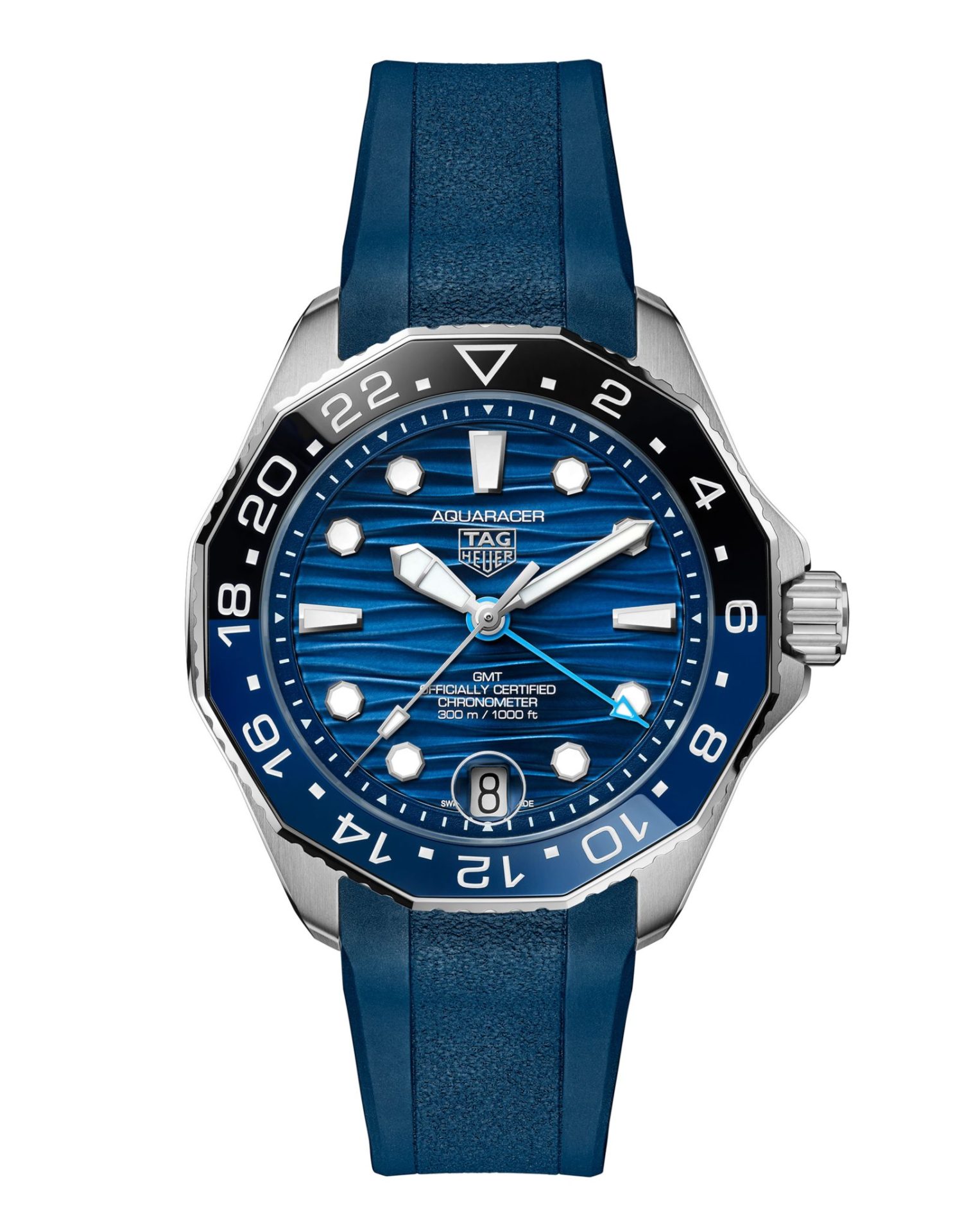 TAG Heuer Aquaracer Professional 300 GMT Azul caucho