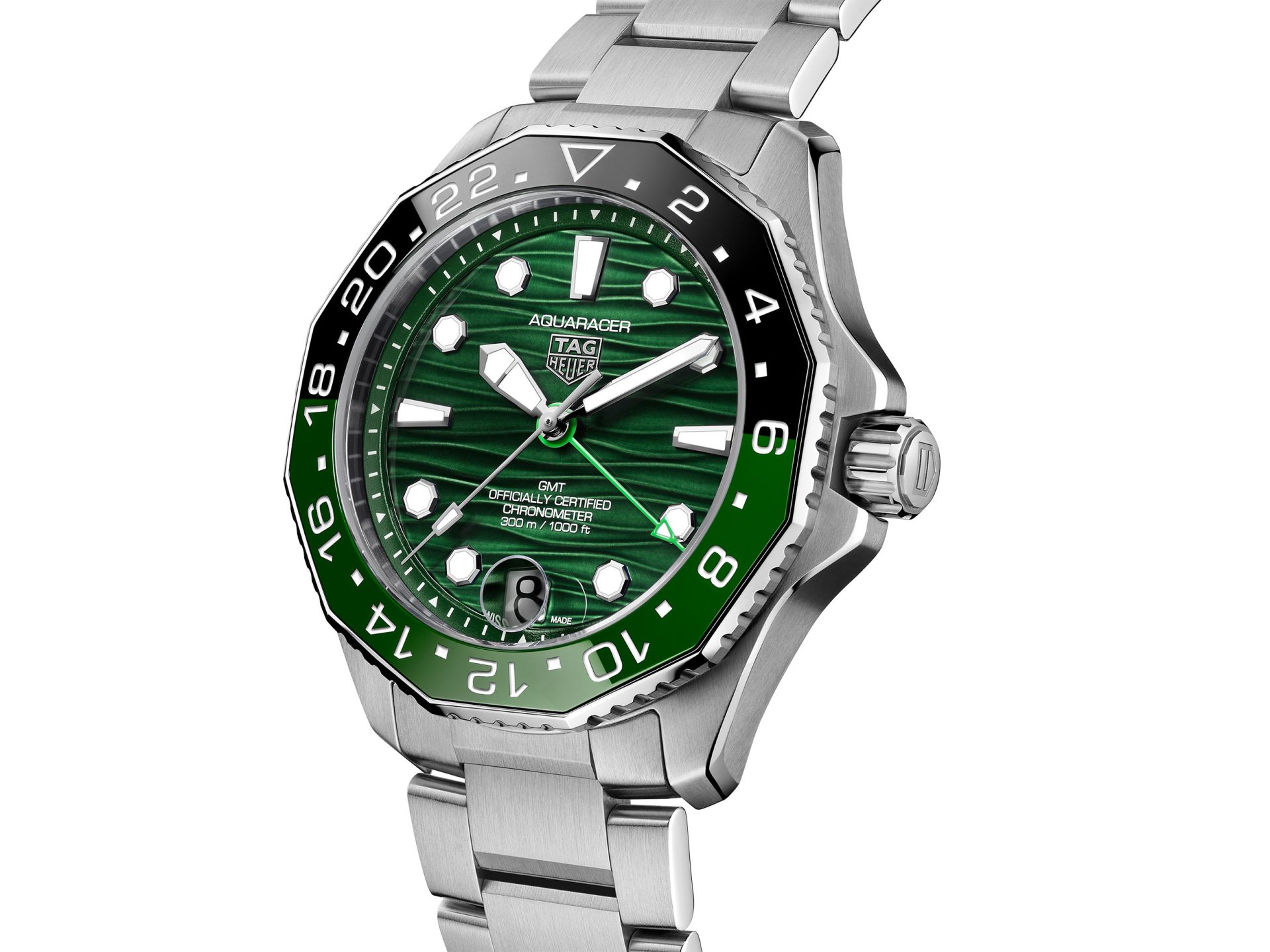 TAG Heuer Aquaracer Professional 300 GMT Verde acero