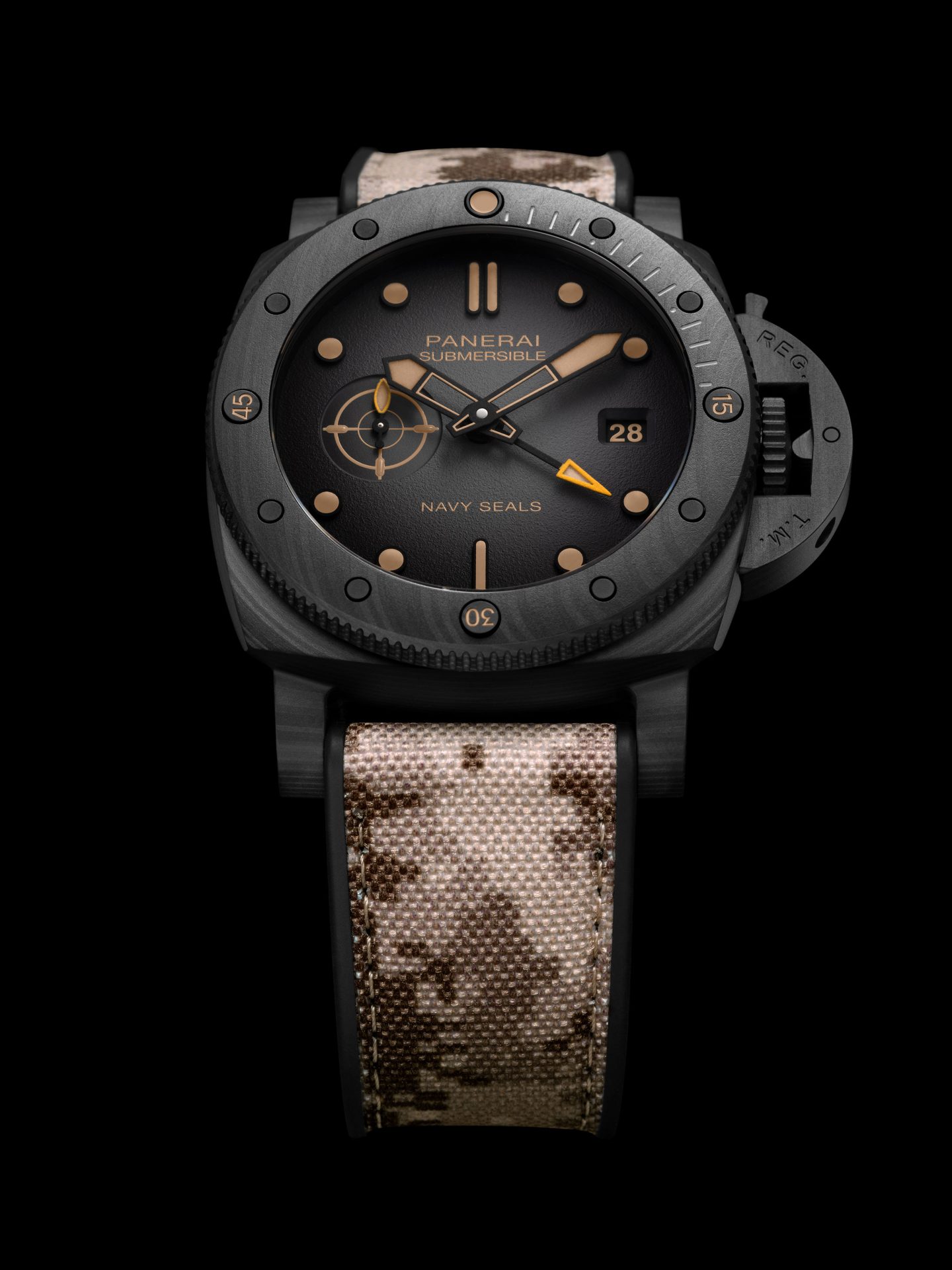 Panerai Submersible QuarantaQuattro GMT Navy SEALs Carbotech PAM01513