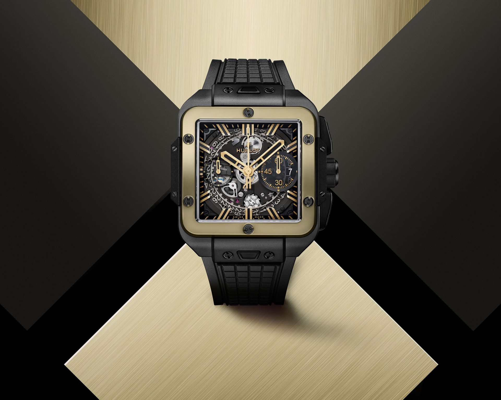 Hublot Square Bang Unico Ceramic Magic Gold