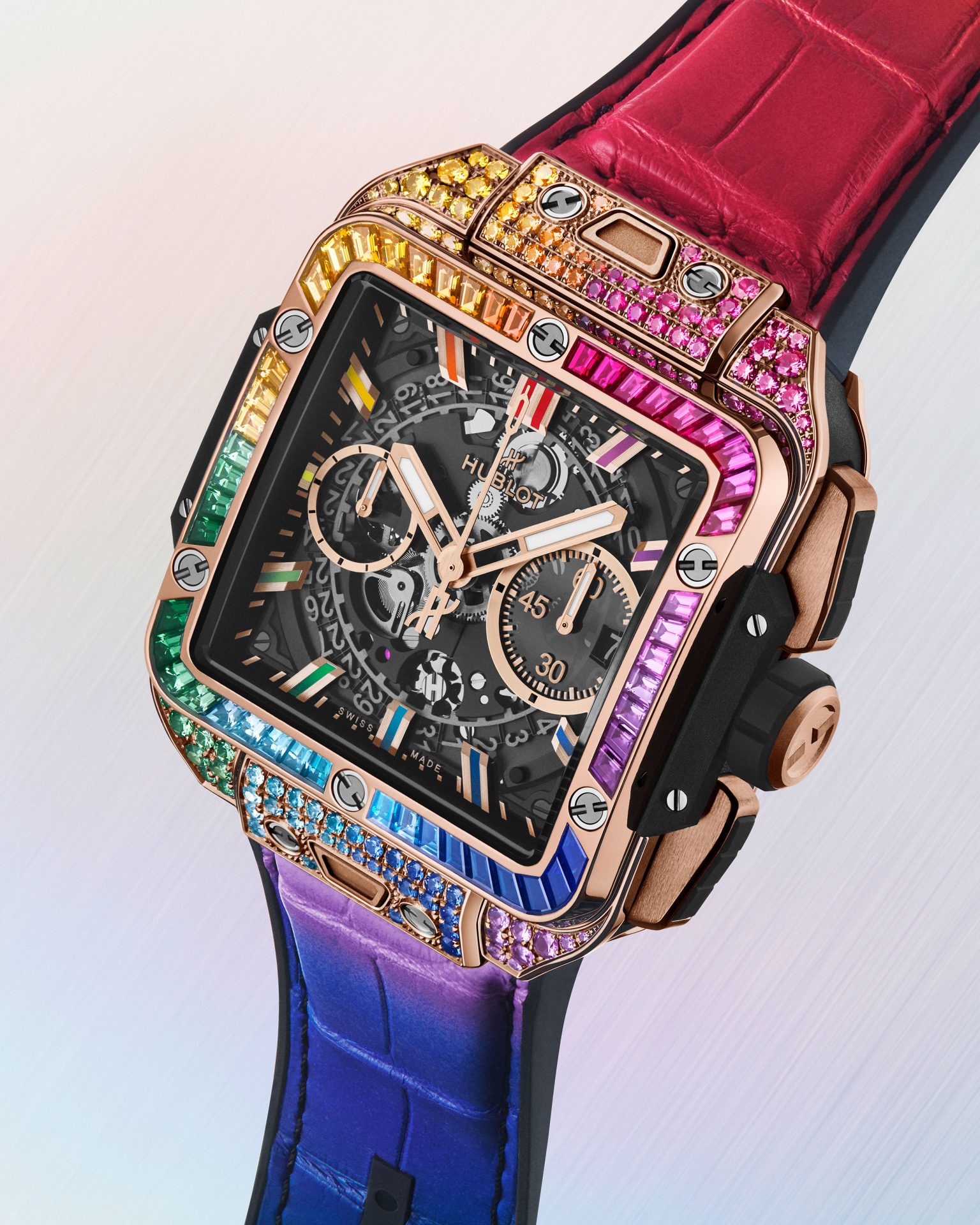 Hublot Square Bang Unico King Gold Rainbow