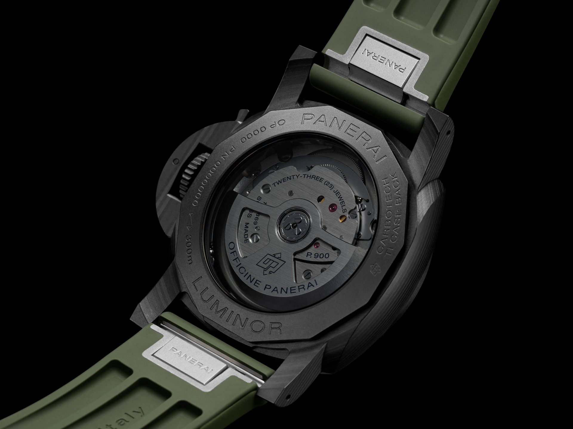 Fondo del Panerai Luminor Quaranta Carbotech 