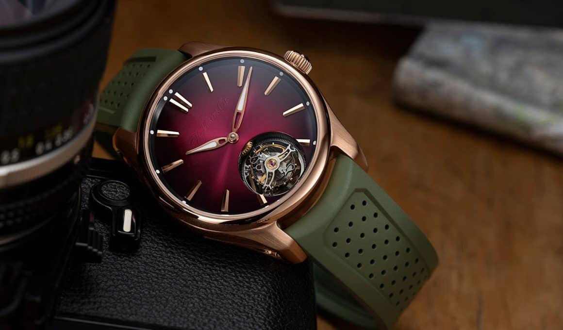 H. Moser Pioneer Tourbillon Burgundy lifestyle 2025