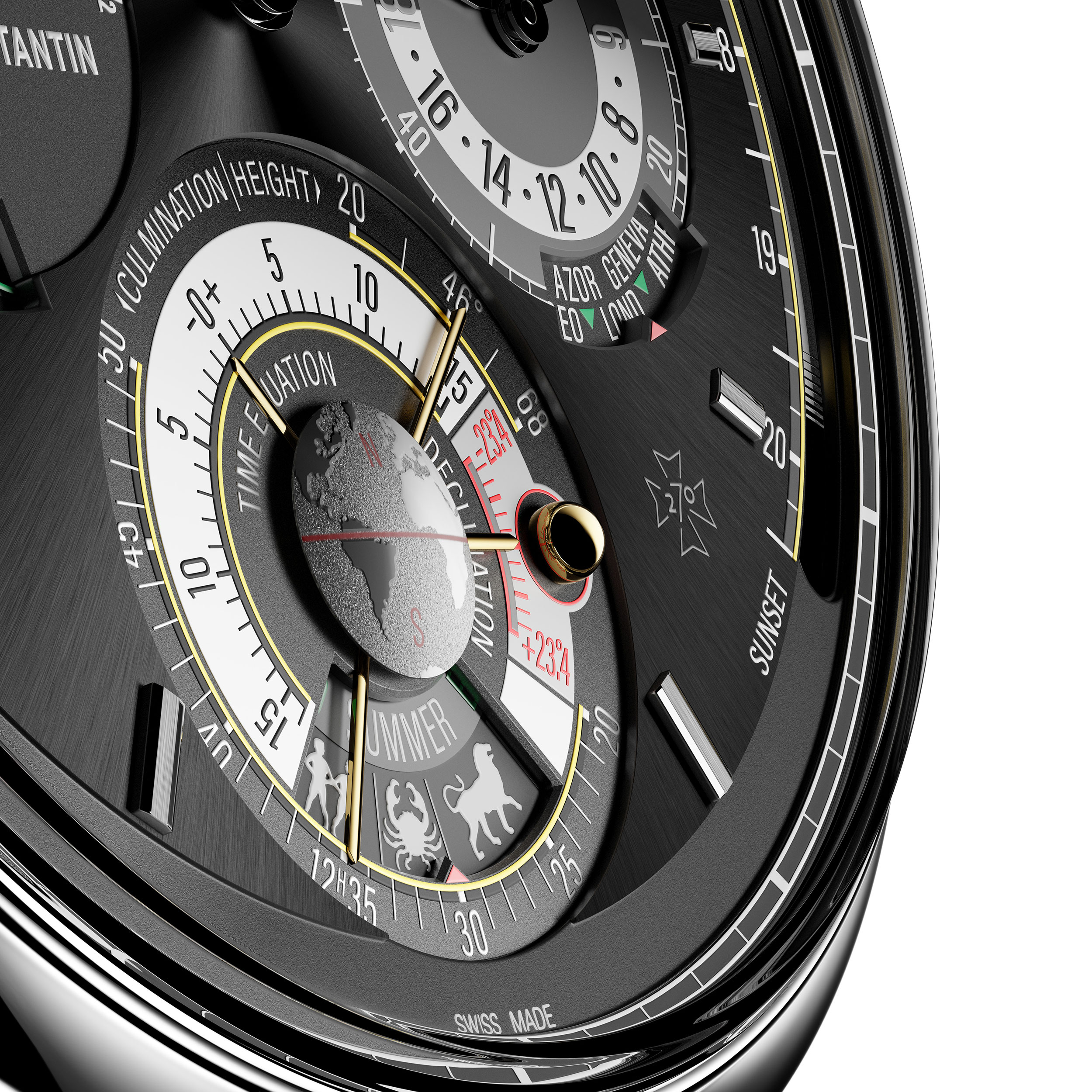 Detalle de esfera de reloj de Vacheron 
