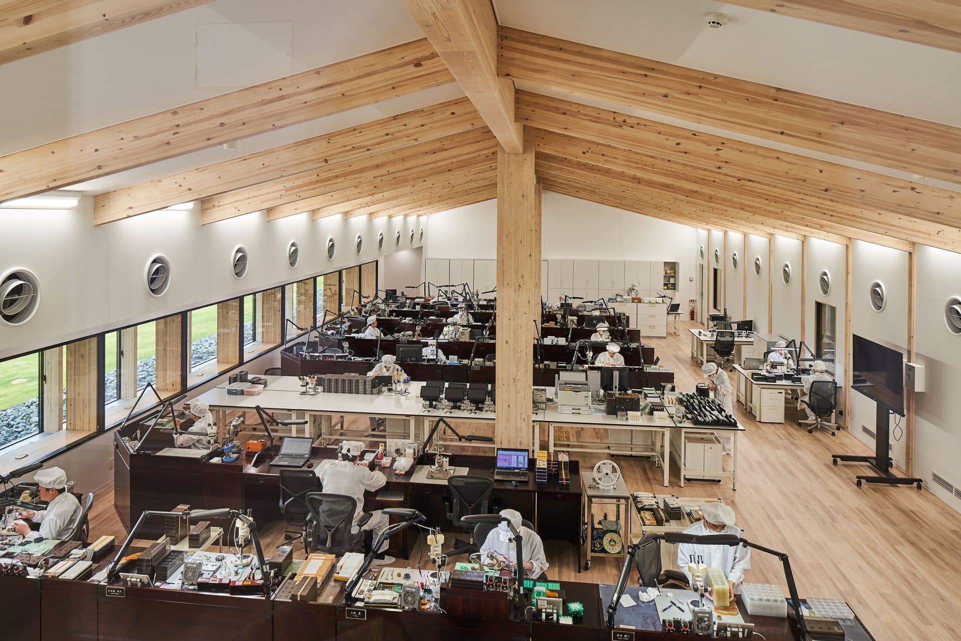 Interior de Grand Seiko Studio Shizukuishi en Japón
