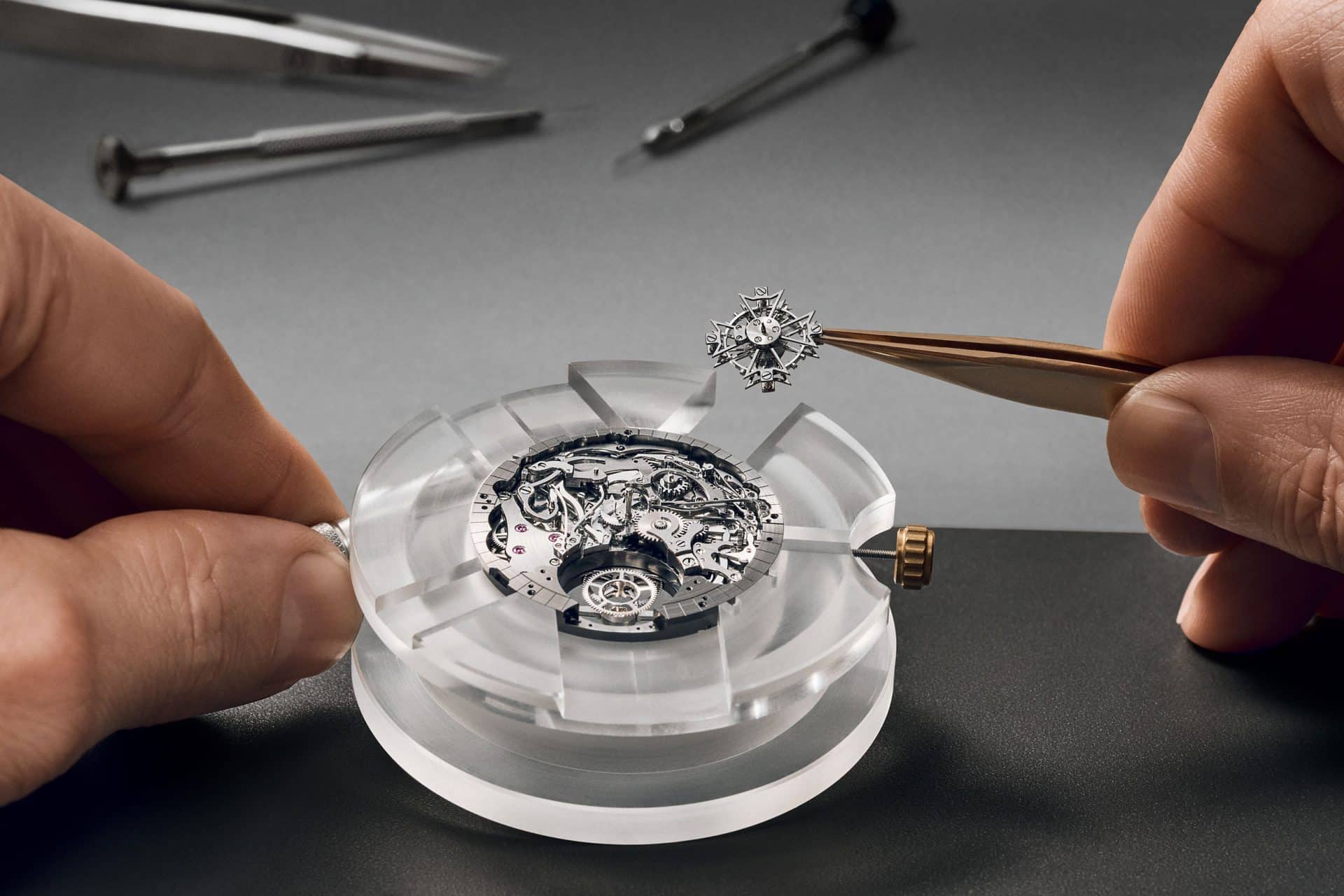 Montaje del tourbillon.