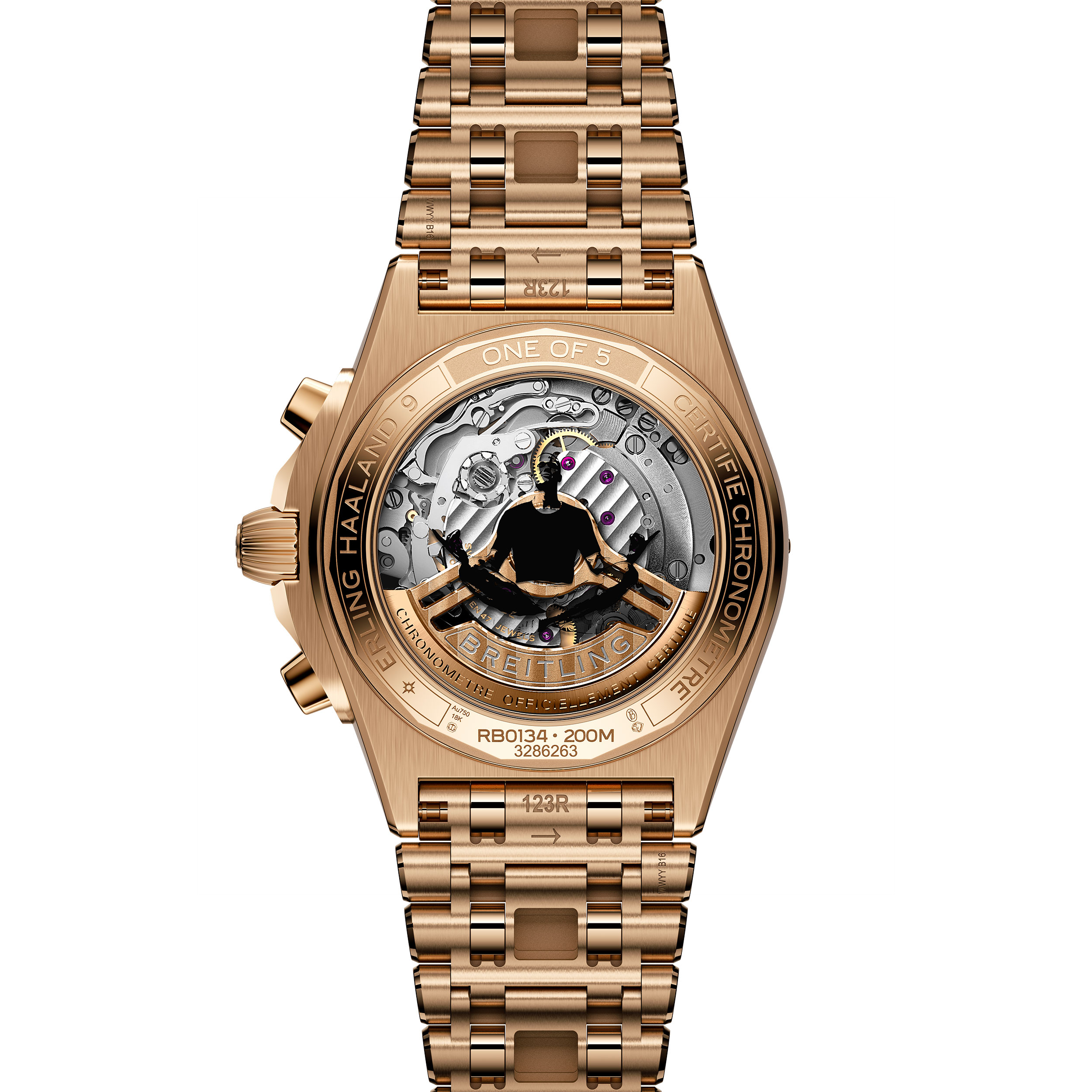 Fondo especial del Breitling Chronomat B01 42 Erling Haalandv