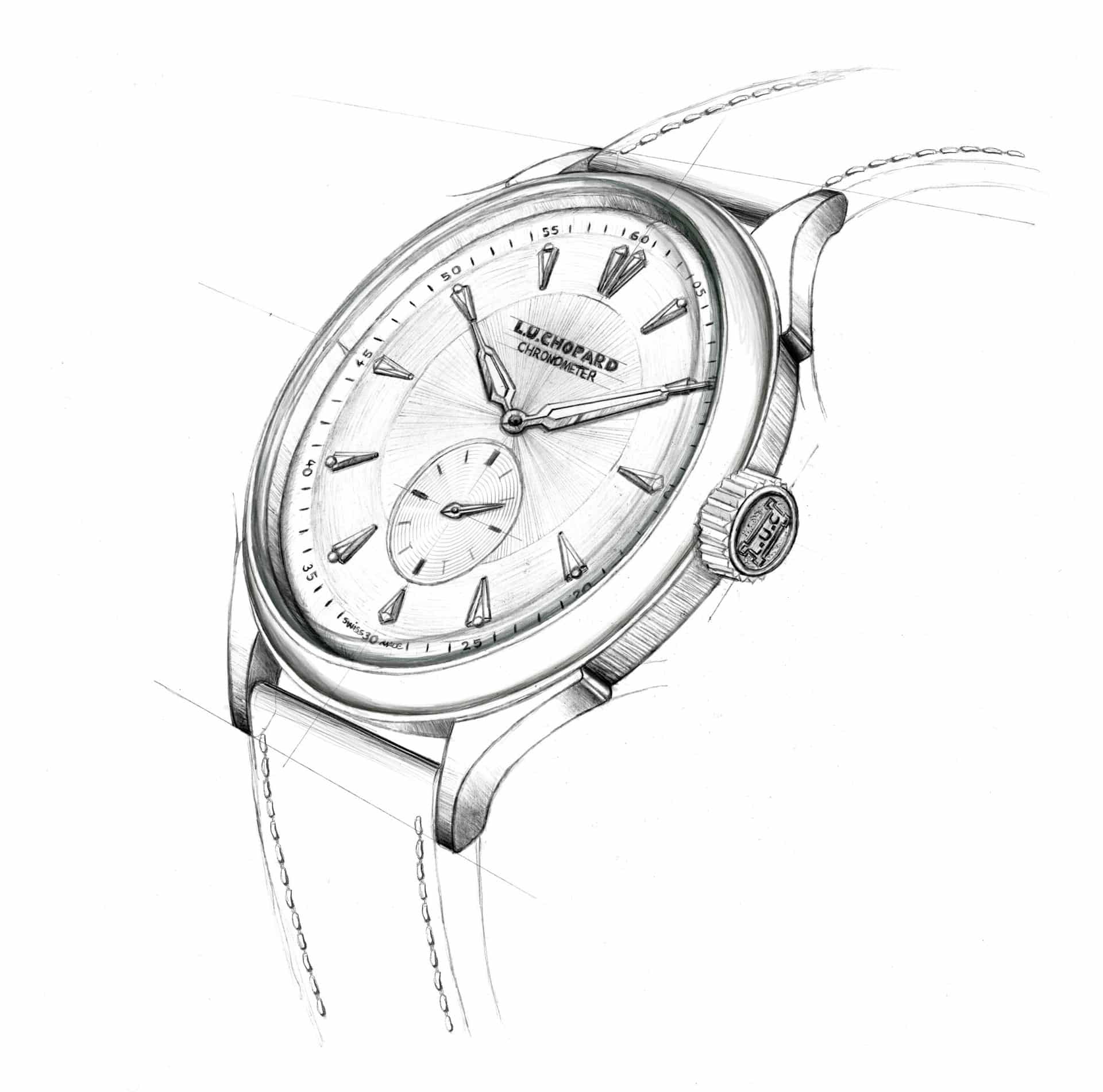 Sketch del Chopard L.U.C Qualité Fleurier 20th Anniversary Edition