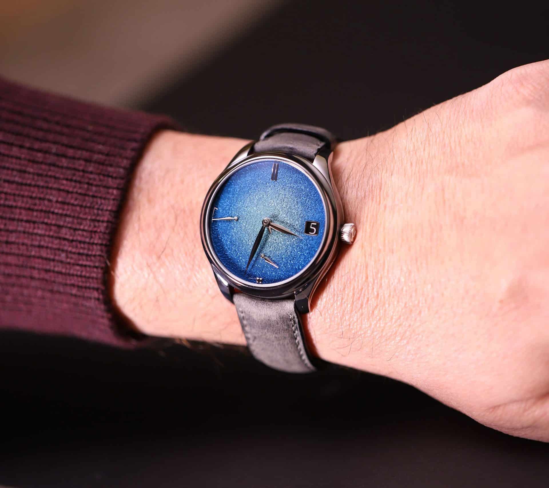 Moser Endeavour Perpetual Calendar Tantalum Blue Enamel