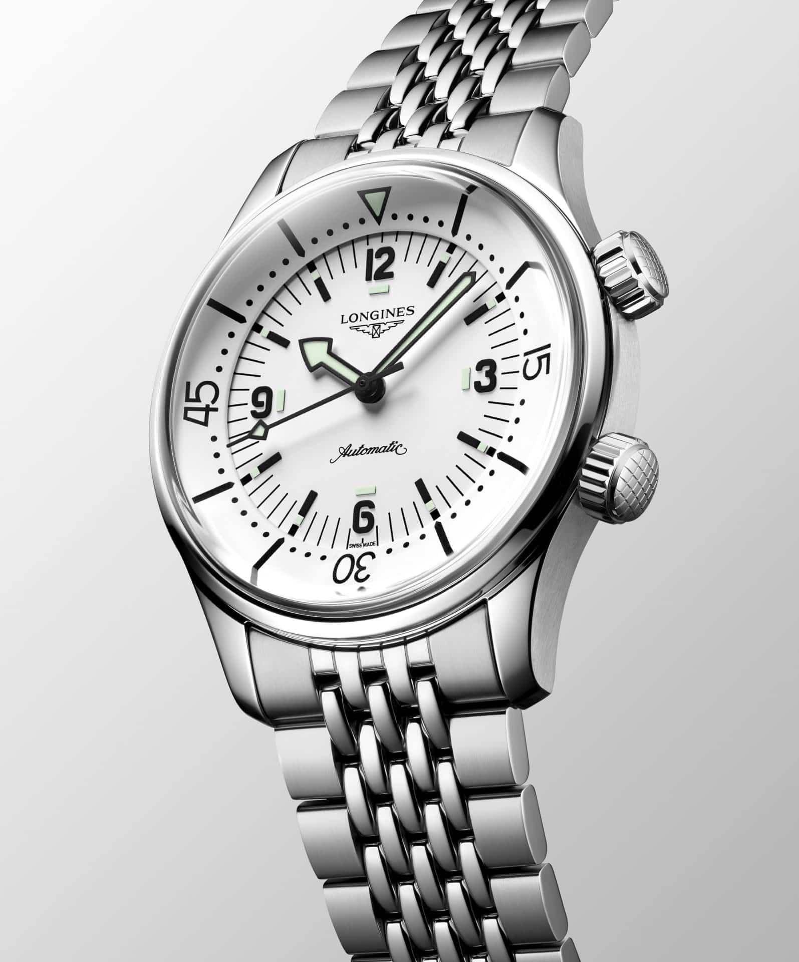 Longines Legend Diver con esfera blanca