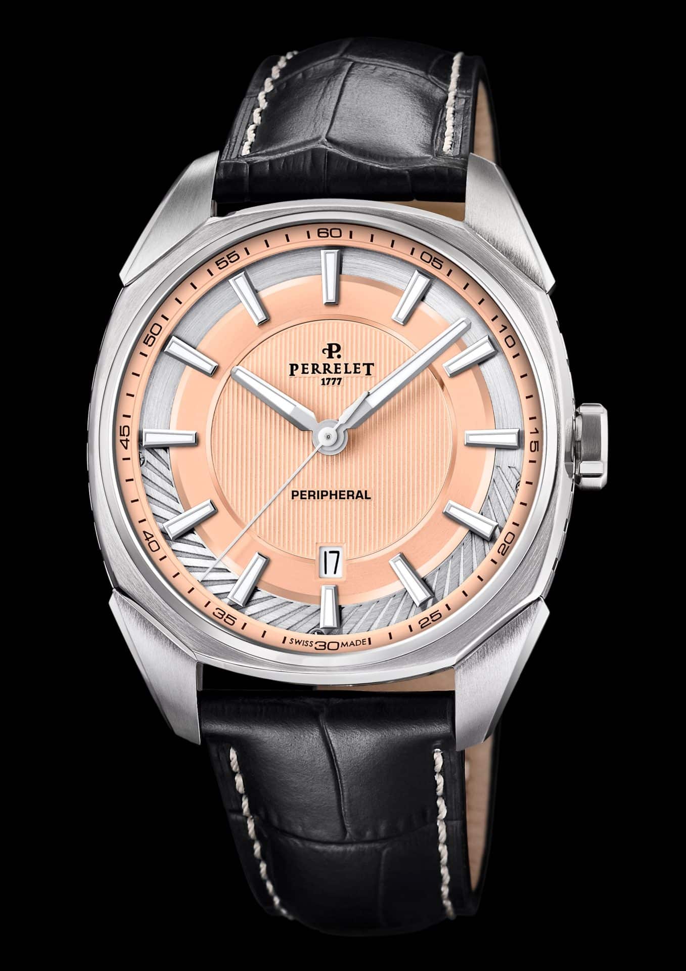 Perrelet LAB Peripheral 3 Hands & Date con correa