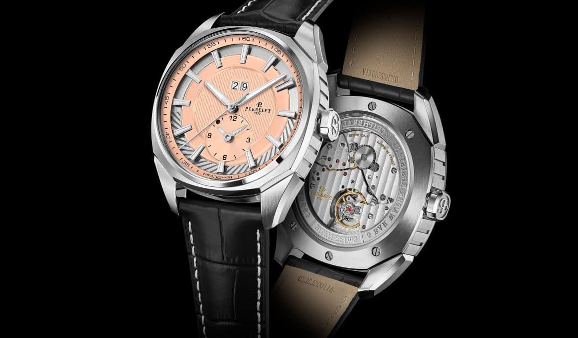 Perrelet LAB Peripheral Dual Time Big Date Salmon