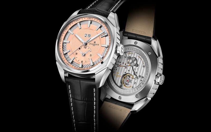 Perrelet LAB Peripheral Dual Time Big Date Salmon