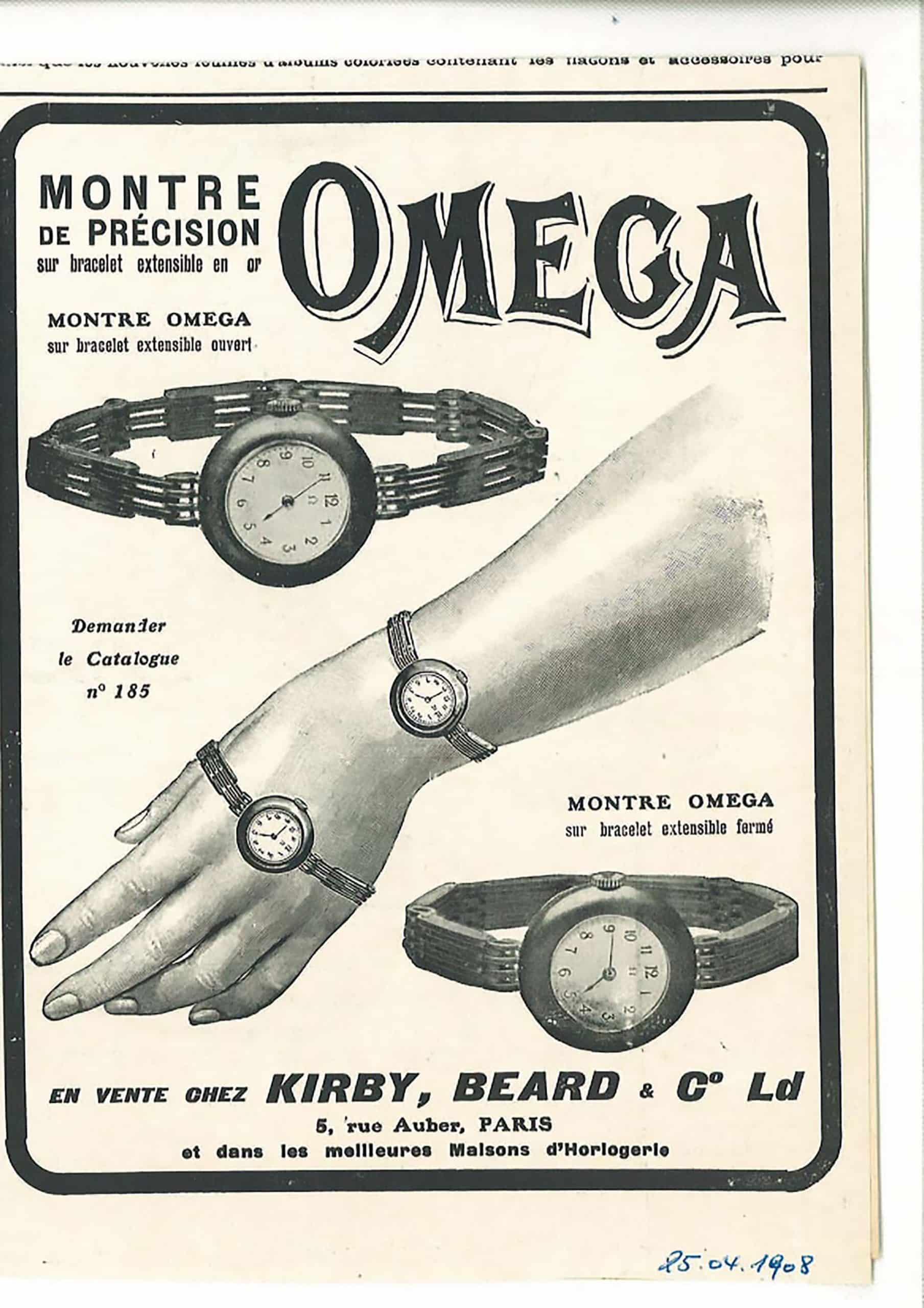 Un anuncio de Omega de 1908