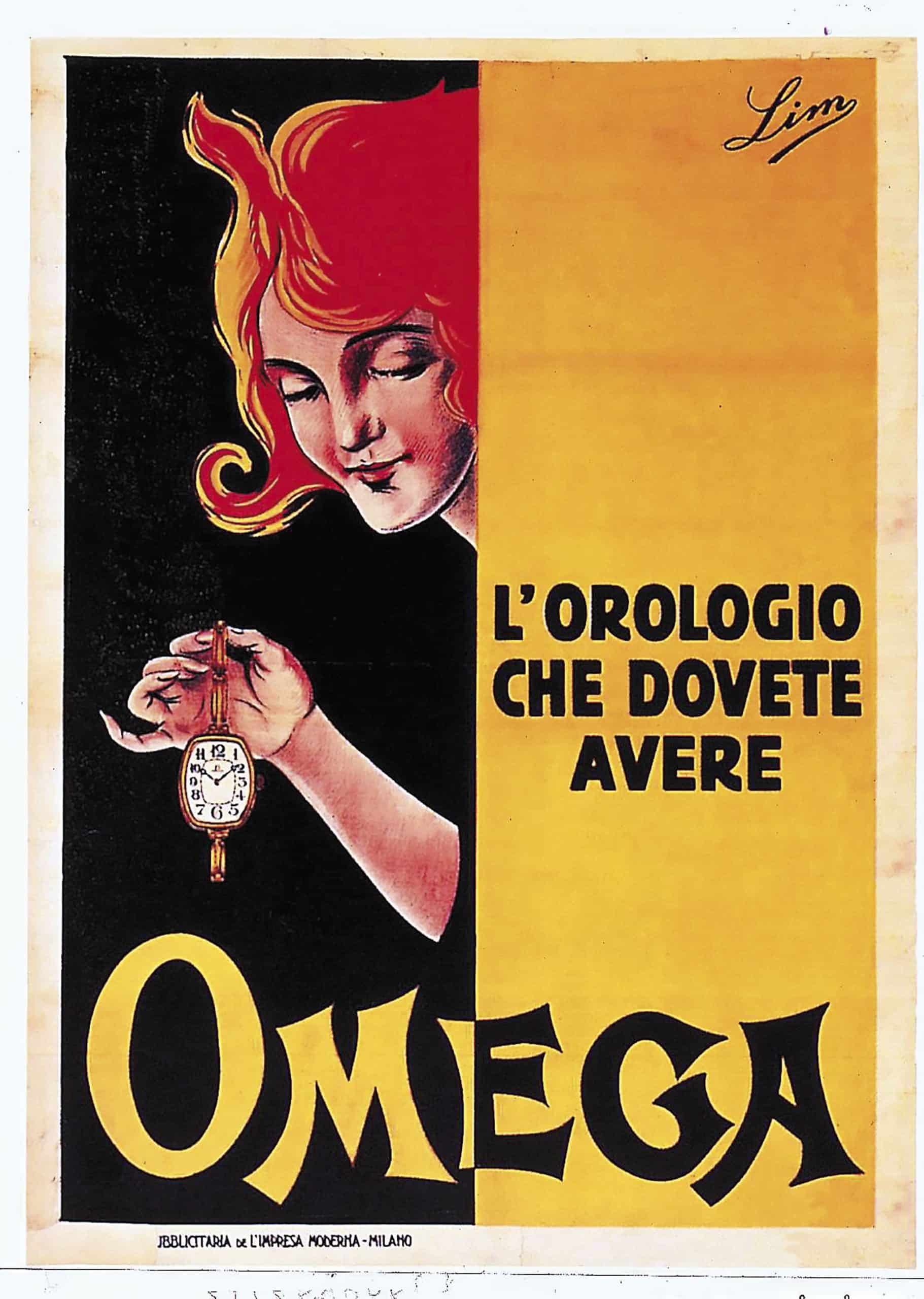 Un póster de Omega de 1921
