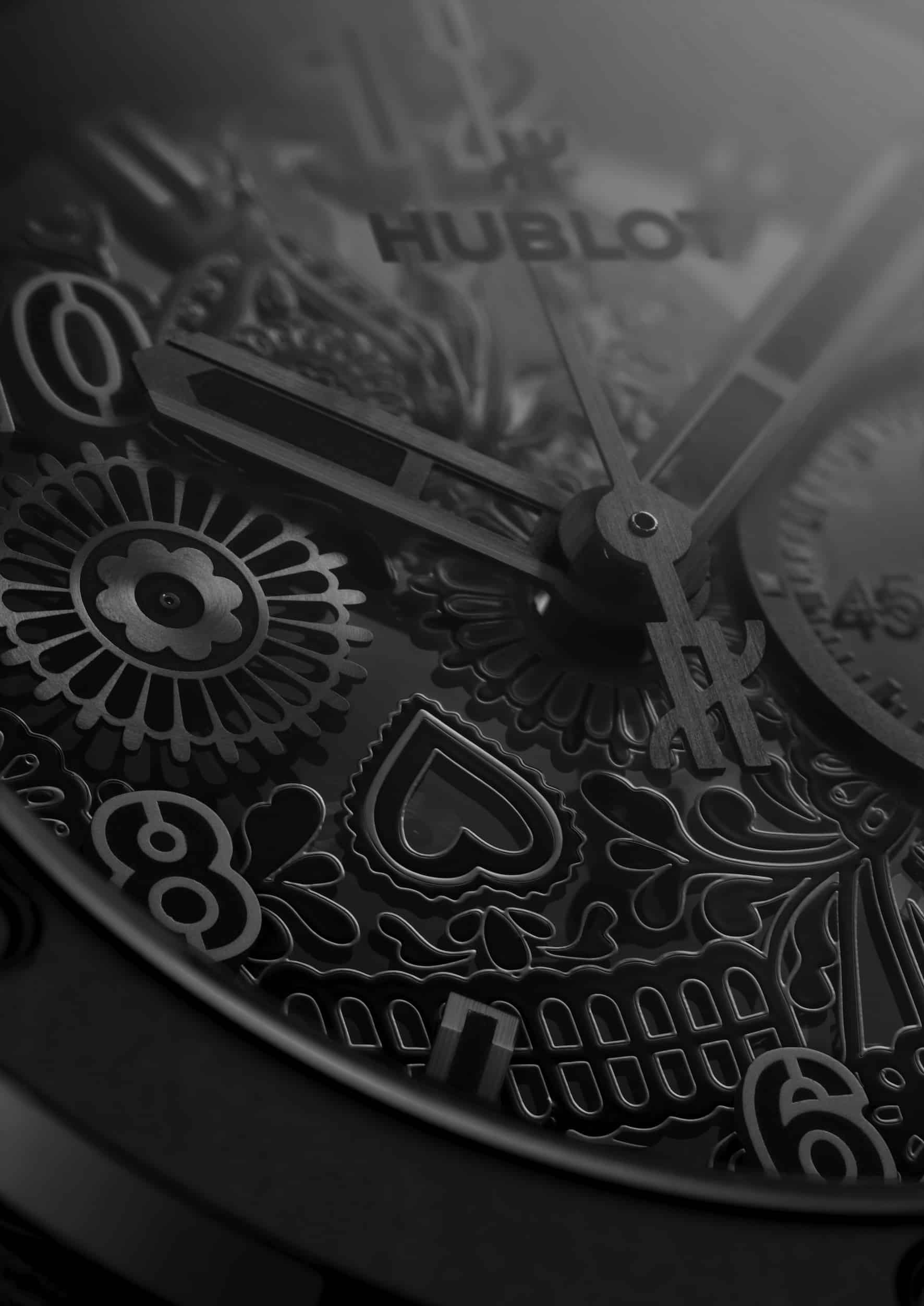 Hublot Big Bang Unico Calavera All Black esfera