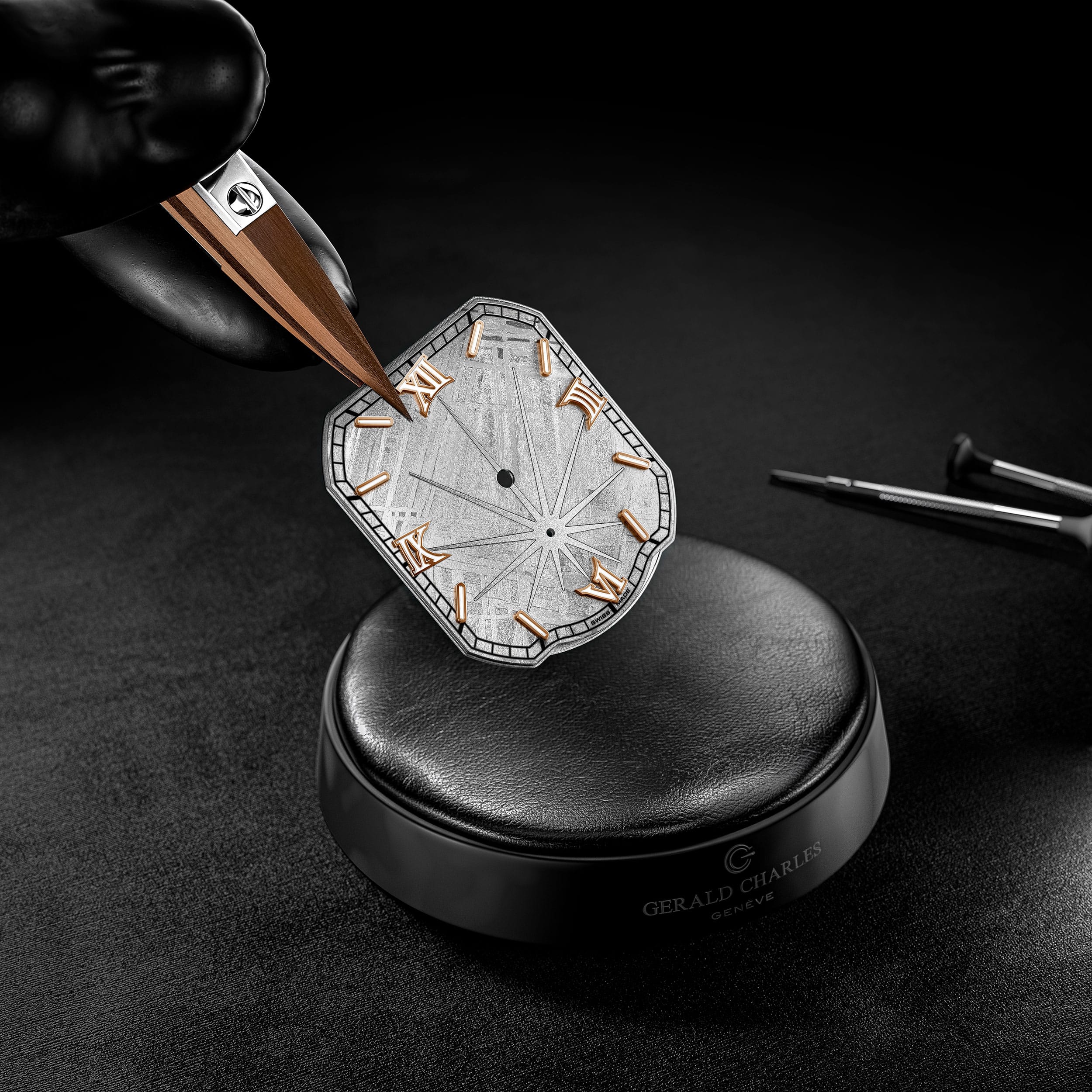 Esfera del Gerald Charles Maestro 2.0 Meteorite Silver