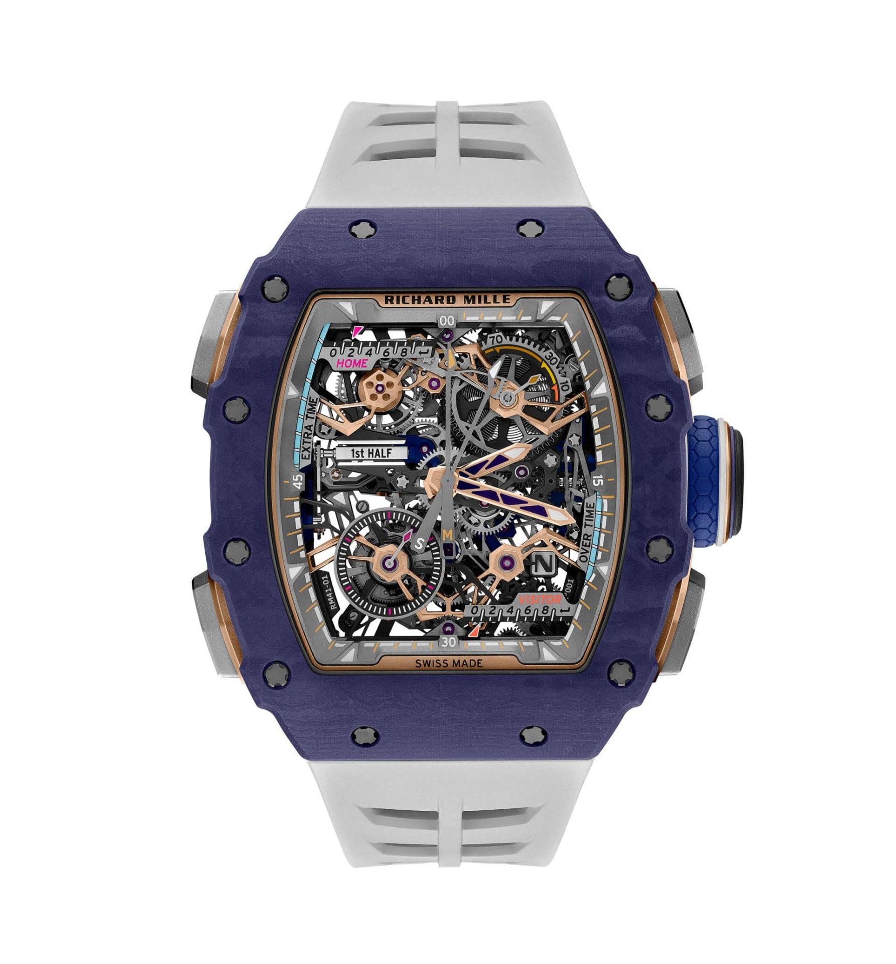 Richard Mille RM 41-01 Tourbillon Soccer Quartz TPT azul oscuro